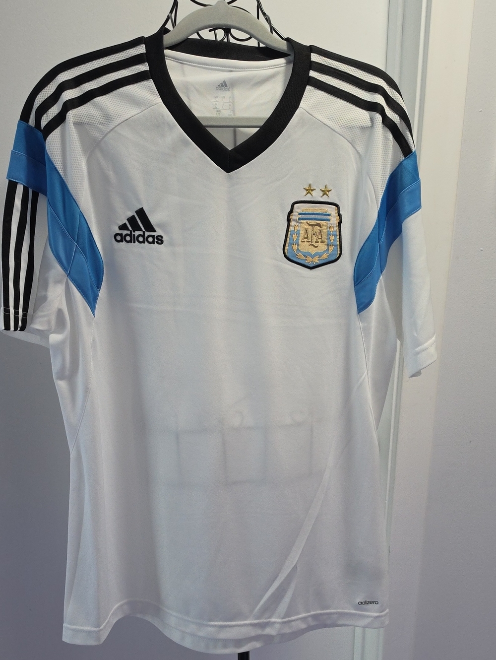 Adidas White & Sky Blue Argentina Football Jersey